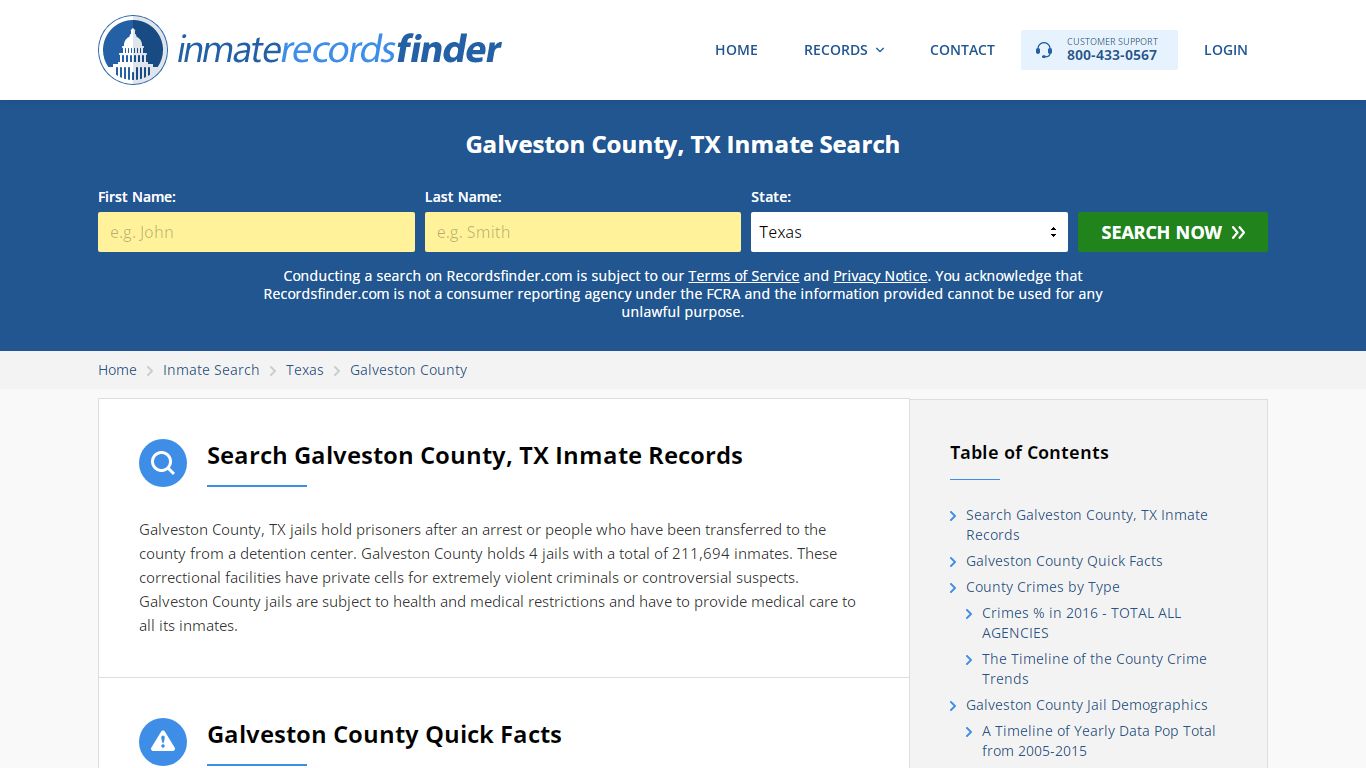 Galveston County, TX Inmate Lookup & Jail Records Online